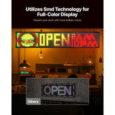 40x8 in Programmable LED Sign Digital Scrolling Display Board P10 Full-color